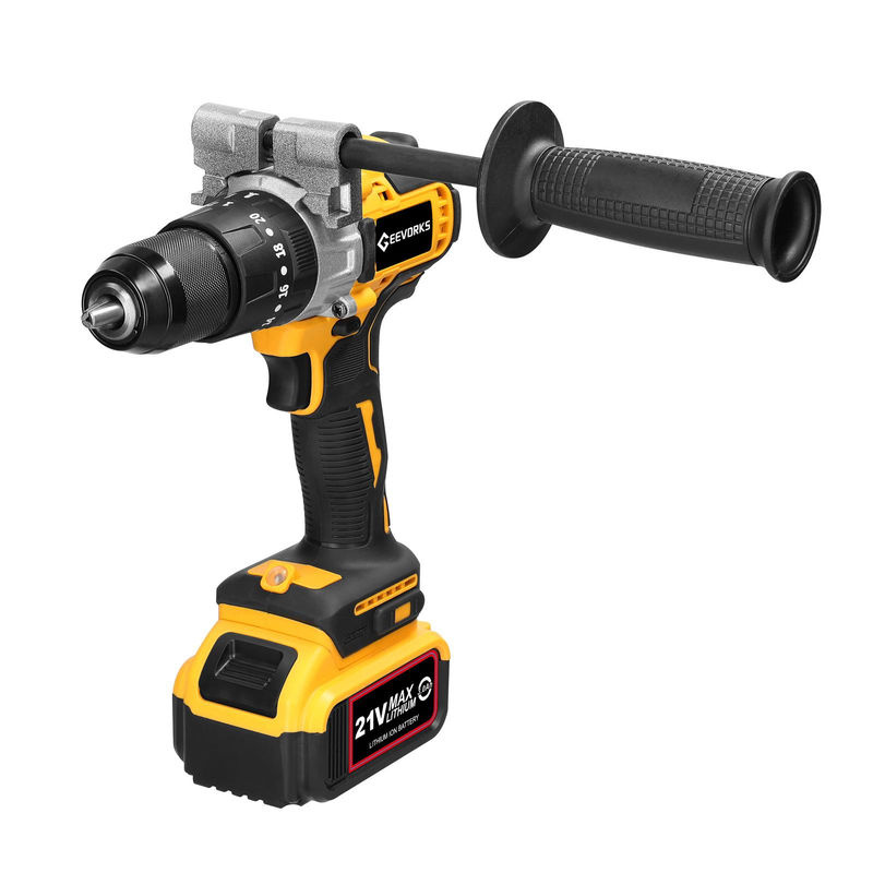 Kkmoon Multifunktions-Bohrmaschine 21 V mit 80 Nm Drehmoment, 3 Arbeitsmodi und 2 Geschwindigkeitsregelung, bunt - Bild 6