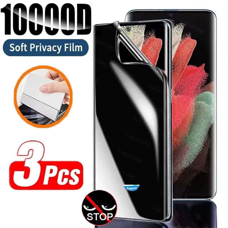 3er-Pack Privatsphäre Hydrogel-Displayschutzfolie für Xiaomi Redmi Note 7 8 9 10X 5G 11T 12 Pro Max transparent - Bild 6