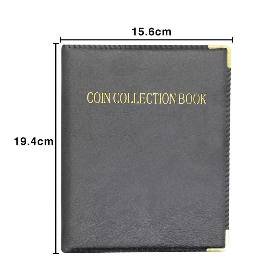 D&D Münzsammelbuch in Schwarz mit 480 Taschen für Gedenkmünzen, 20 Seiten, Organizer für Münzgrößen 20 mm, 25 mm, 27 mm und 30 mm - Bild 3