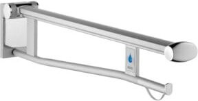 Keuco Plan Care WC-Stützklappgriff, Wandmontage, rechts, Alu silber-eloxiert/lichtgrau - Bild 1