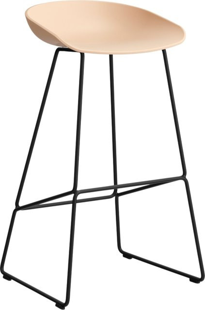 HAY About A Stool AAS 38 Hocker in Orange mit Stahlgestell und Polypropylen-Sitzschale - Bild 1