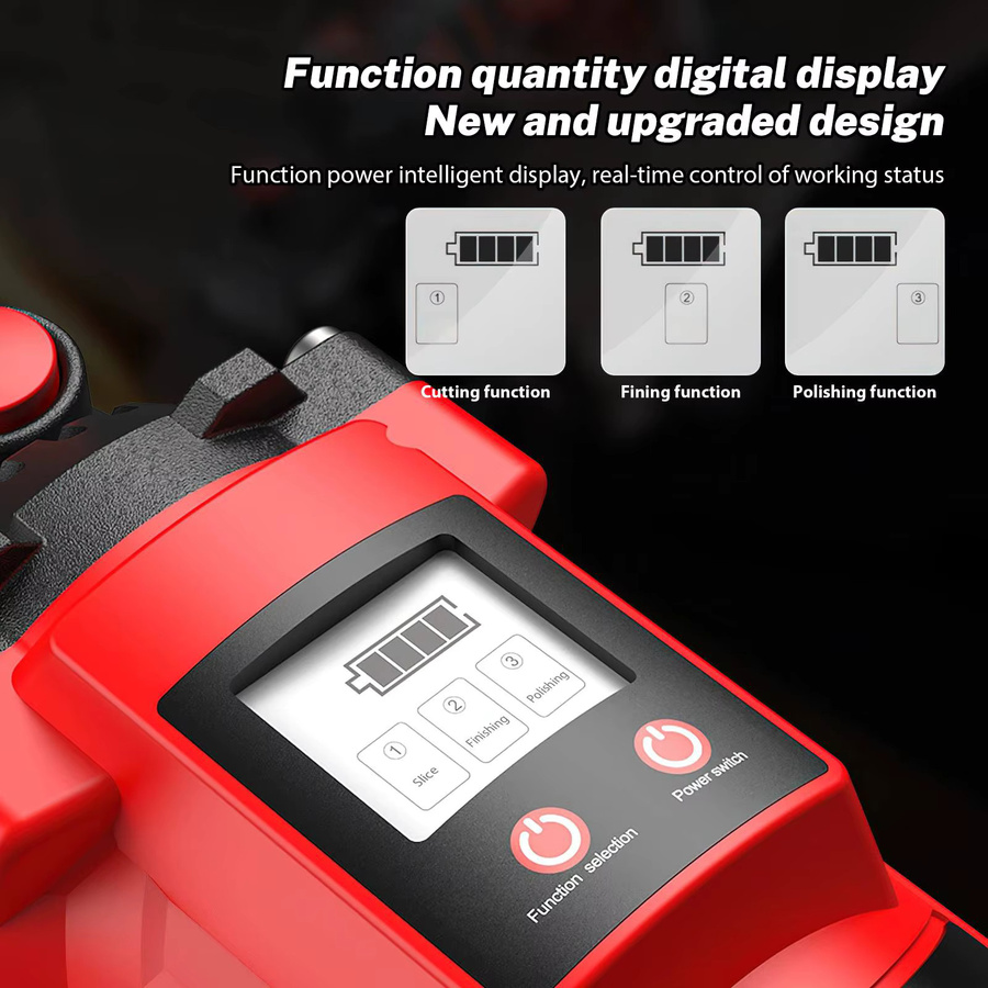 Makita LXT Bürstenloser Akku-Winkelschleifer mit digitaler Geschwindigkeitsanzeige, 125 mm, Rot - Bild 4