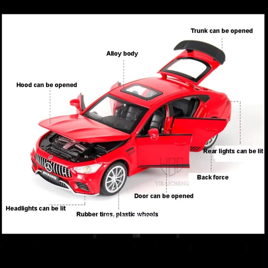 MAKEDA C63S GT63S Autos Modelle Diecast, 1:32, Metall, Gummi, Licht und Musik, ab 3 Jahre - Bild 2
