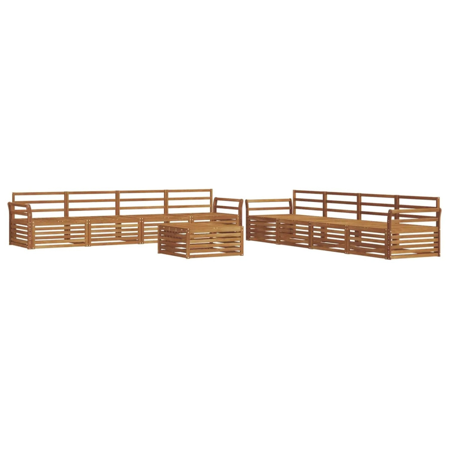 vidaXL Outdoor-Sofagarnitur 9-teilig aus Akazienholz in Braun - Bild 2