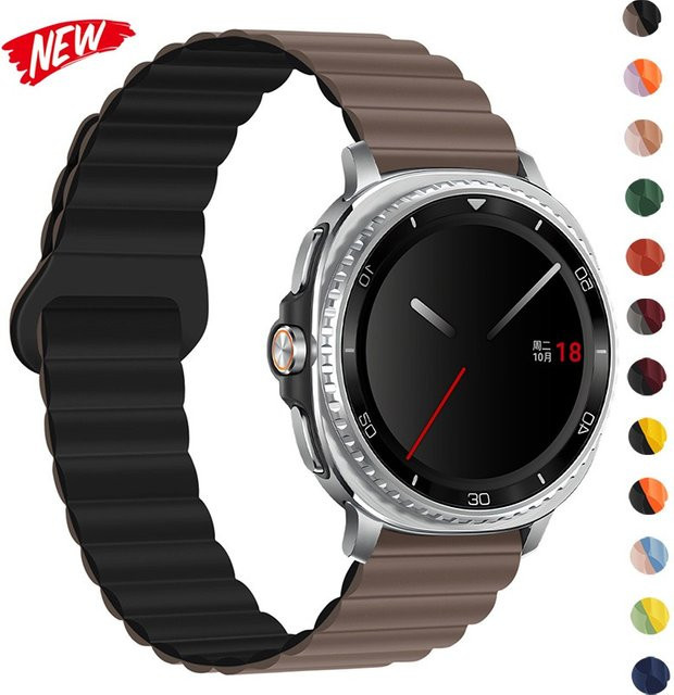 CAOWTAN Uhrenarmband Silikon, Magnetisch, Schwarz, Unisex - Bild 1