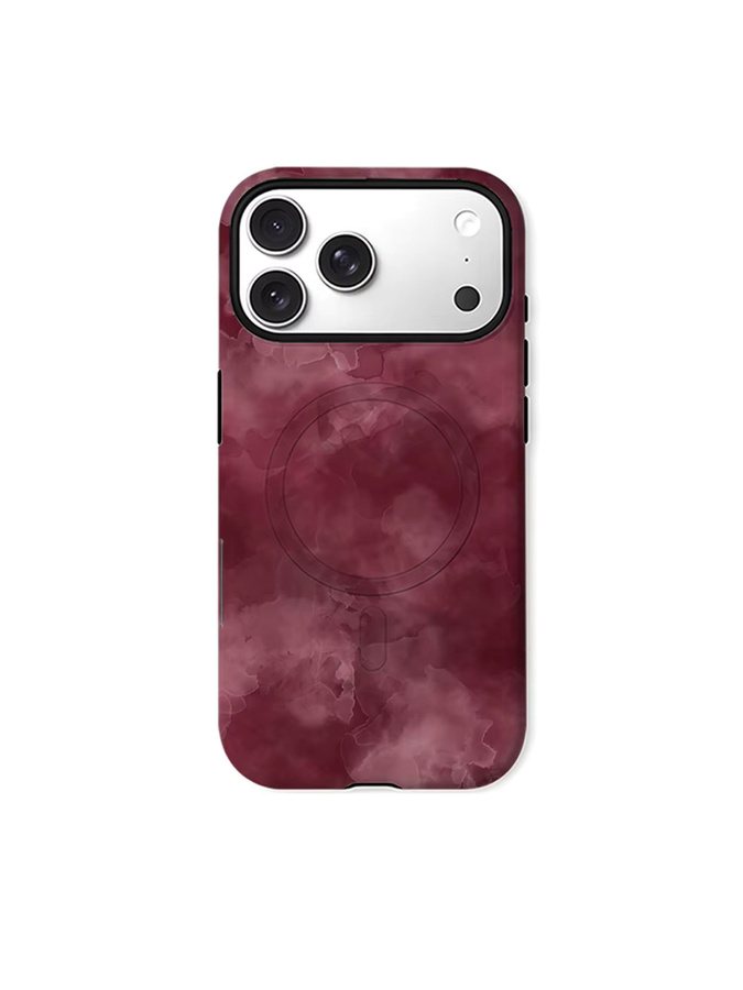 CaseChic Matte Bumper Schutzhülle mit MagSafe für iPhone 17 16 15 14 Plus Pro Max Stoßfeste Harte PC Hülle in Wine Wash - Bild 5