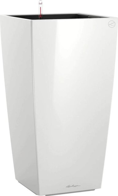 Lechuza Pflanzgefäß Cubico Premium Säulengefäß Weiß Hochglanz B/T/H: 50 x 50 x 50 cm - Bild 1