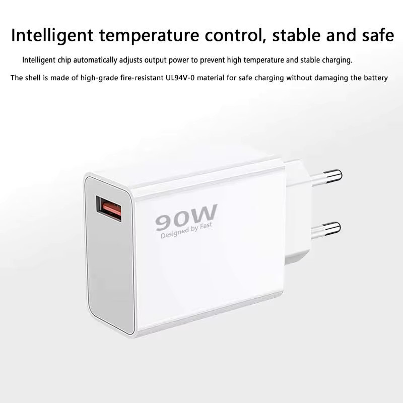 Xiaomi 90W USB Typ C Schnellladegerät mit Datenkabel und EU-Stecker in Weiß - Bild 4