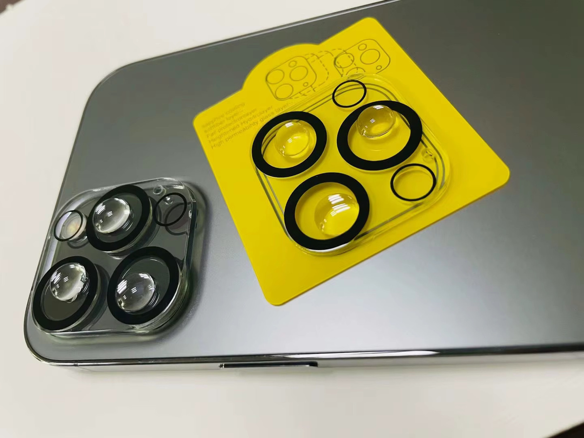 Kamera-Objektivschutz Set für iPhone 14 Pro Max 6,7 Zoll und iPhone 15 14 13 12 Pro 6,1 Zoll in Transparent mit Ultra HD Qualität - Bild 2