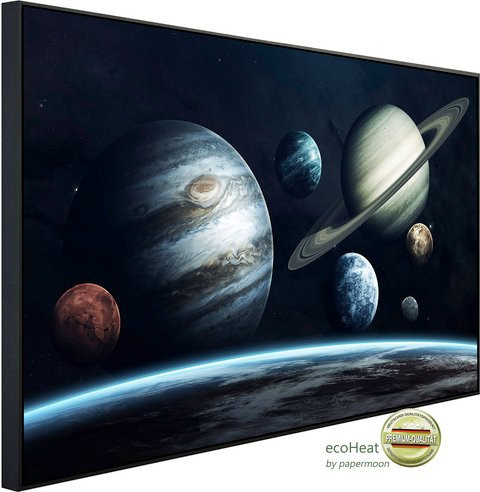 papermoon Infrarotheizung EcoHeat Planeten mit Matt-Effekt in Bunt, App-Steuerung und Überhitzungsschutz - Bild 1