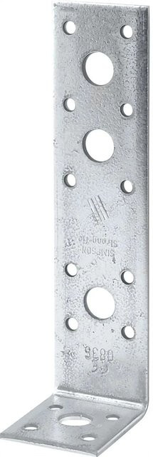 Simpson Zuganker AH Holzverbinder aus Stahl feuerverzinkt, Farbe: Silber, B/T/H: 160 x 50 x 40 mm - Bild 1