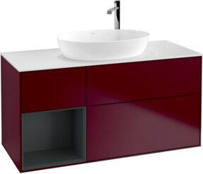 V&B Waschtischunterschrank Finion mit Wandbeleuchtung, Farbe Weiß, Breite: 120 cm, Tiefe: 50,1 cm, Höhe: 50,1 cm - Bild 1