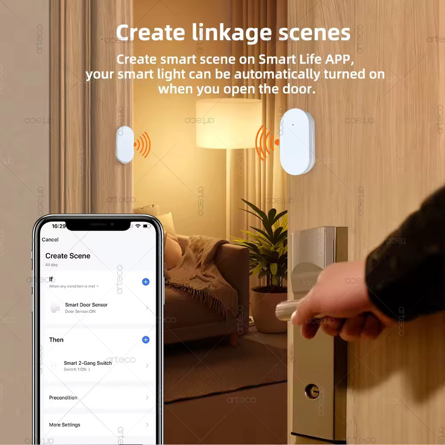 ZigBee Tür-Fenster-Sensor für Smart Home Sicherheitsschutz in Weiß mit magnetischem Kontakt und Gateway-Unterstützung Z2MQTT - Bild 3