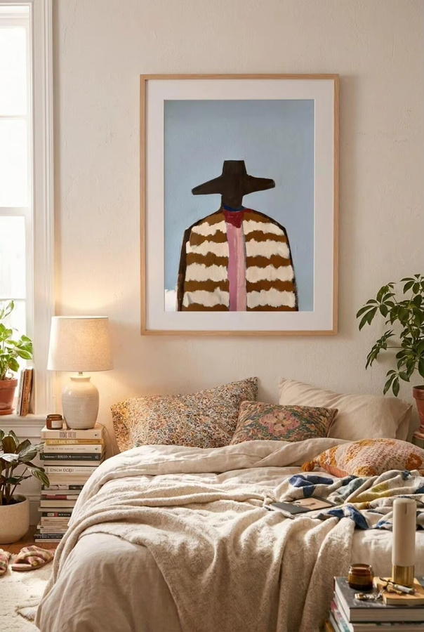 Minimalistisches Paper Poster von SHENCHEN mit abstraktem Cowboy-Druck in Beige und Western-Folk-Grafik - Bild 4