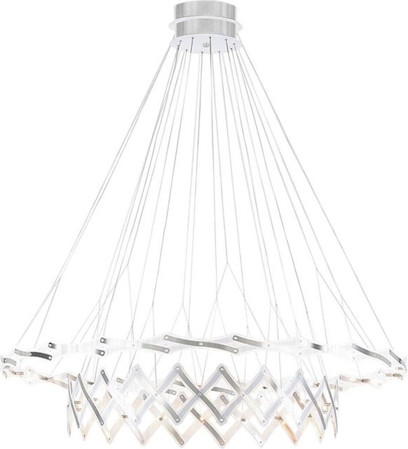 Serien Lighting Zoom LED-Pendelleuchte aus Edelstahl in Silber - Bild 1