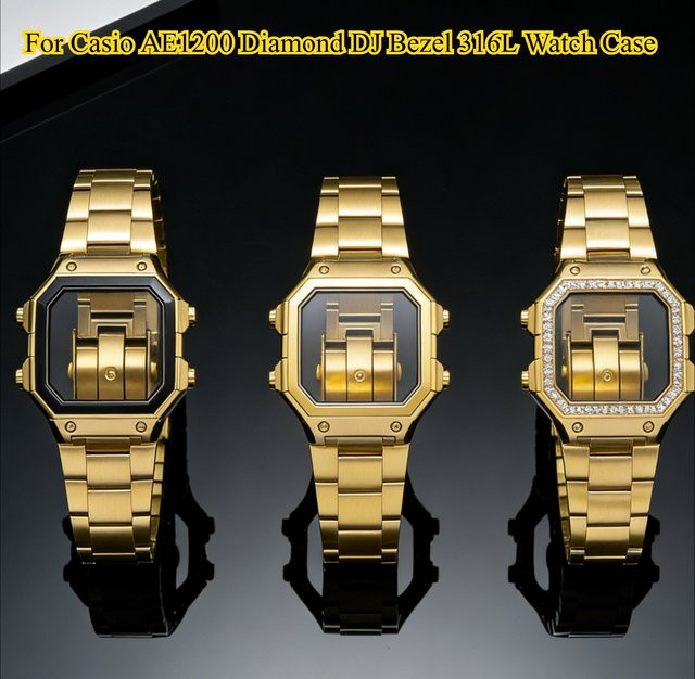 Casio Uhrenzubehör, Edelstahl, Diamant, Silber - Bild 1