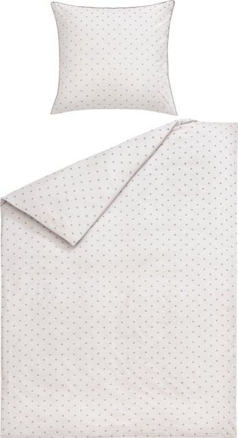 Bettwäsche ODETTE von casa NOVA aus Renforcé Baumwolle in Weiß, Set bestehend aus Bettbezug (135 x 200 cm) und Kissenbezug (80 x 80 cm) - Bild 1