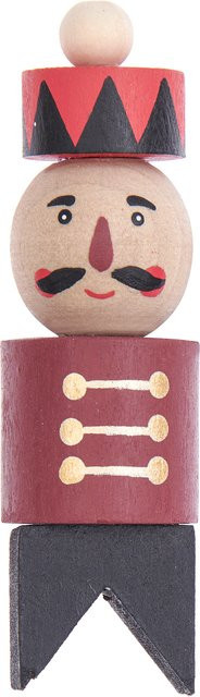 Rico Design Holzfigur Gardist für die Weihnachtsdekoration, Höhe: 8,5 cm, Breite: 2,5 cm - Bild 1