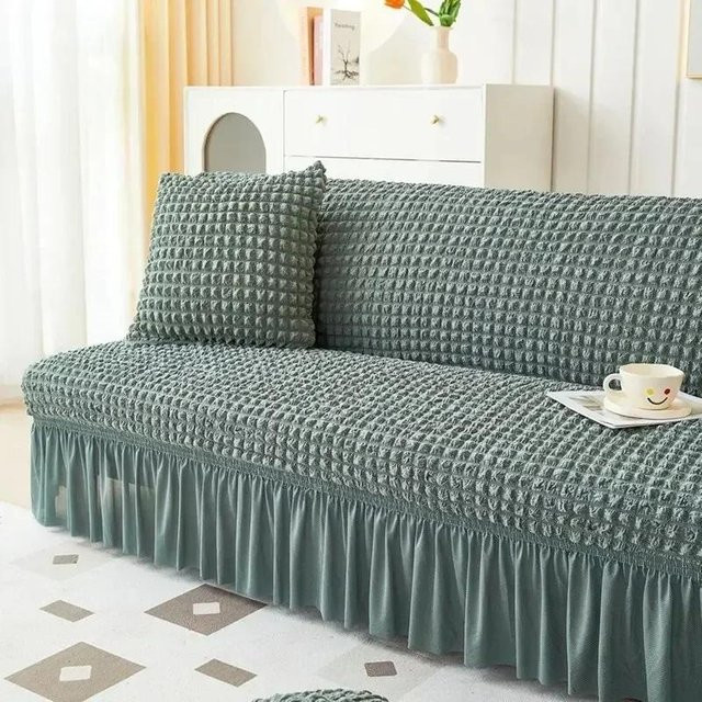 Hochelastischer Seersucker-Sitzbezug für Ecksofas von Yiran Furniture, grau, Breite: 120-150 cm - Bild 1