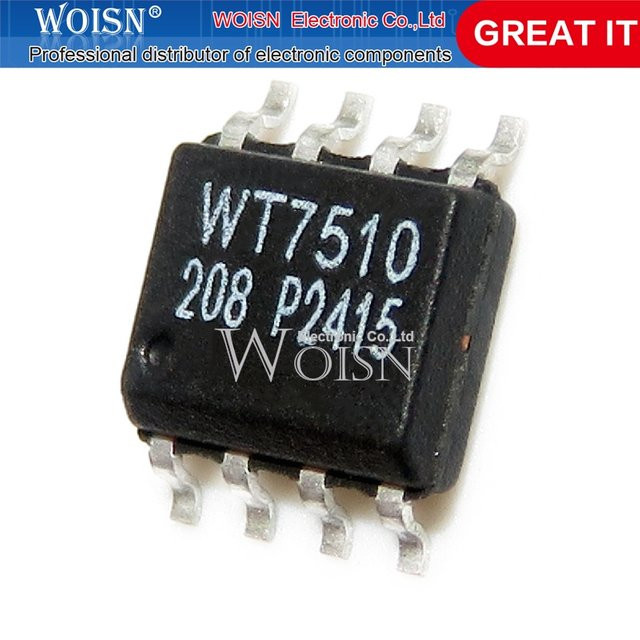 10 Stück Chipsatz WT7510 SOP-8 in Schwarz - Bild 1