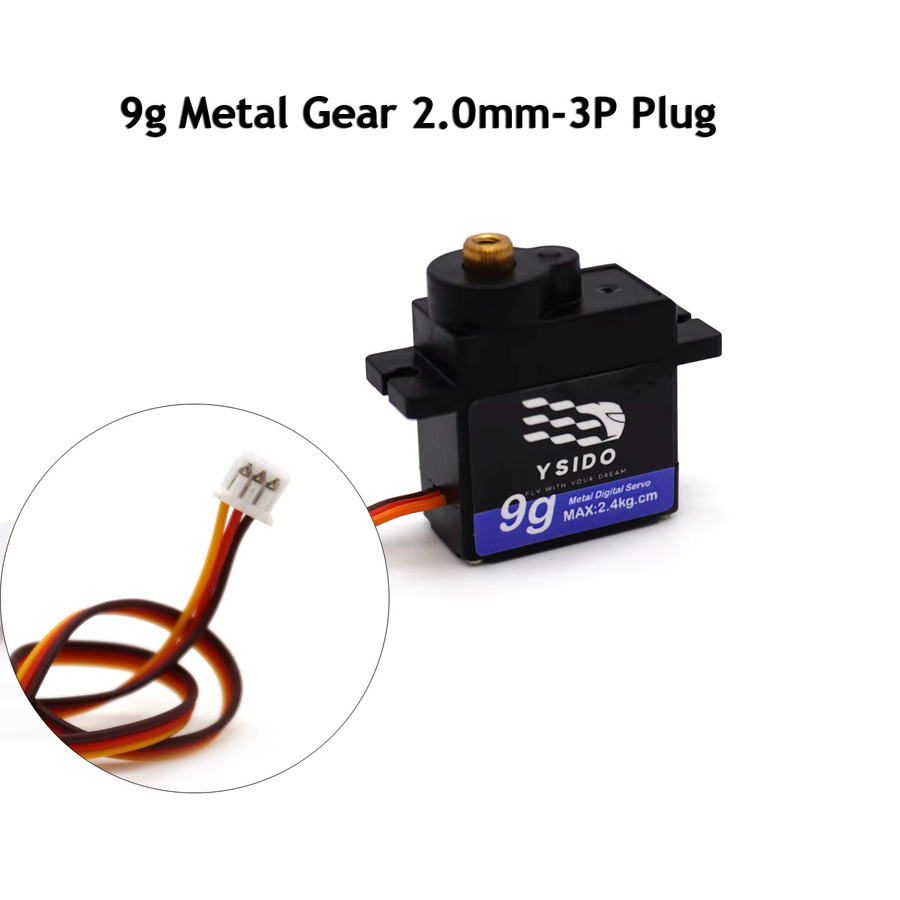 YSIDO Micro Servo, JST 2,0mm 1,25mm Dupont Stecker für RC Mini Flugzeug, Drohne, Hubschrauber, Mini Auto - Bild 2