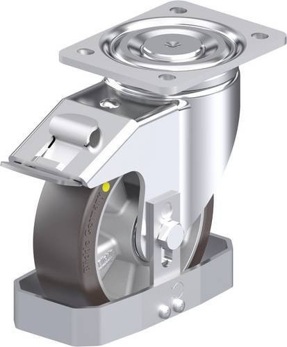 Blickle Stahlblech-Lenkrolle LH-ALST 160K-FI-AS-FS in Silber, Rad-Durchmesser: 16 cm, Tragfähigkeit: 580 kg - Bild 1