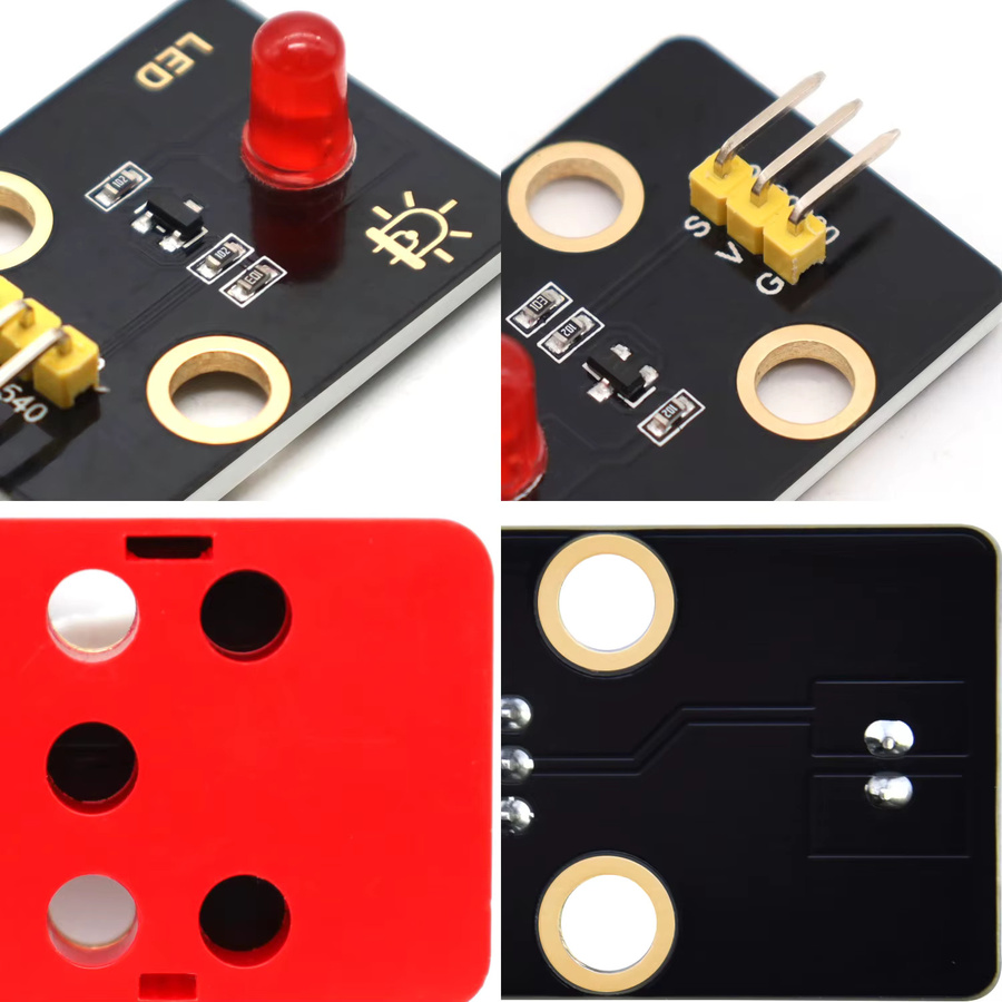 Keyestudio LED Modul DIY Elektronische Bausteine für Arduino, Microbit und Raspberry Pi in den Farben Rot, Gelb, Grün, Blau und Weiß - Bild 3