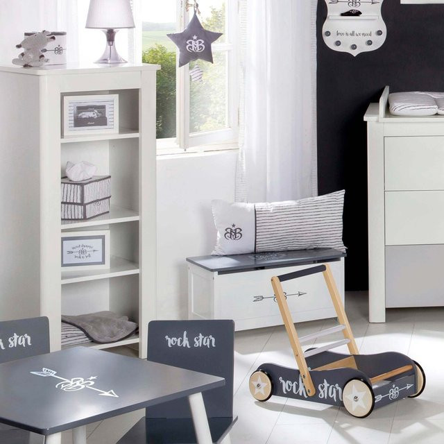 Roba Spielzeugtruhe Rock Star Baby 3 in Grau mit abstraktem Design - Bild 1