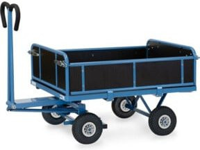 Fetra Handpritschenwagen 6453L in Blau mit Luft-Bereifung und 700kg Tragkraft - Bild 1