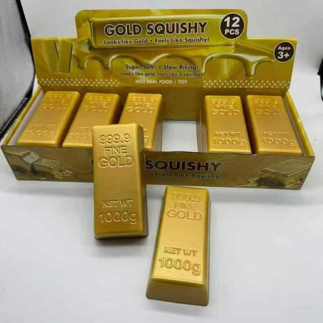 Simulierte Goldbarren Squishy, Stressabbau-Spielzeug, 1-teiliges Set - Bild 1