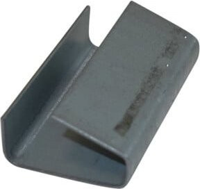 Banholzer & Wenz Verschlusshülsen für PP-Band, verzinkt, 2000 Stück, B: 13 mm, H: 32 mm, T: 0,5 mm - Bild 2