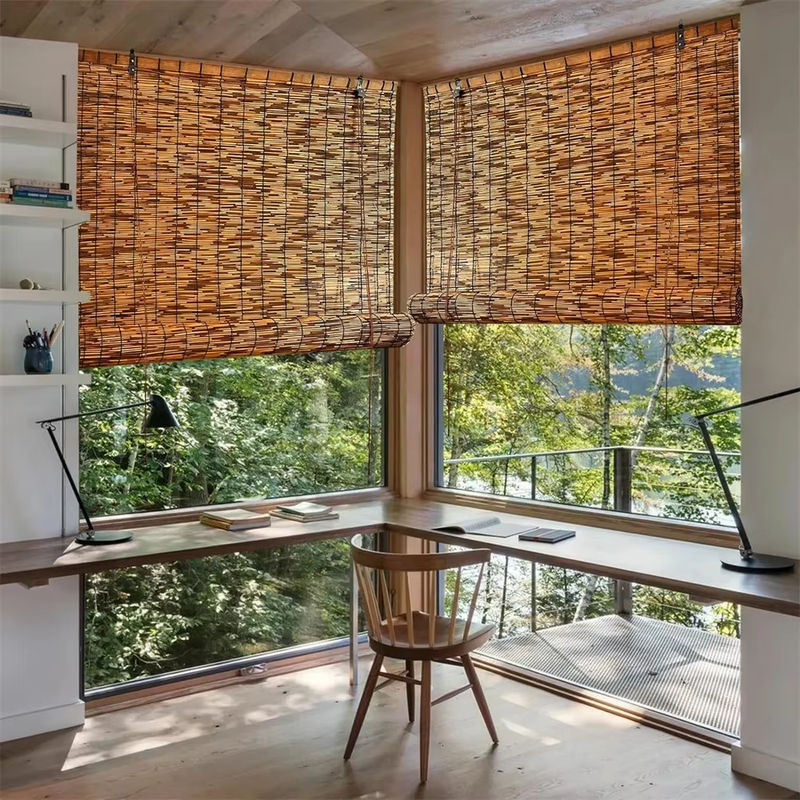MLYJZH Holzjalousie in Beige als semi-transparenter Sichtschutz für Fenster und Balkon, B: 150 cm, H: 50 cm, T: 50 cm - Bild 6