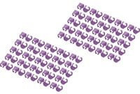Digitus Farbclips für Patchkabel in Violett mit Abdeckung, 100 Stück - Bild 1