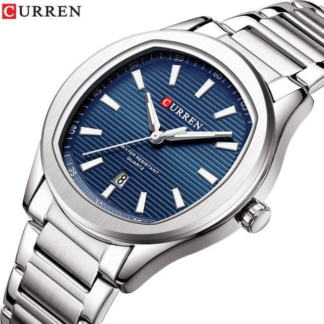 CURREN Armbanduhr Quarzuhr, Edelstahl, Blau, Herren - Bild 1