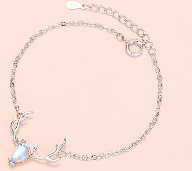 Armband Hirsch, 925 Silber, Kristall, Damen - Bild 1