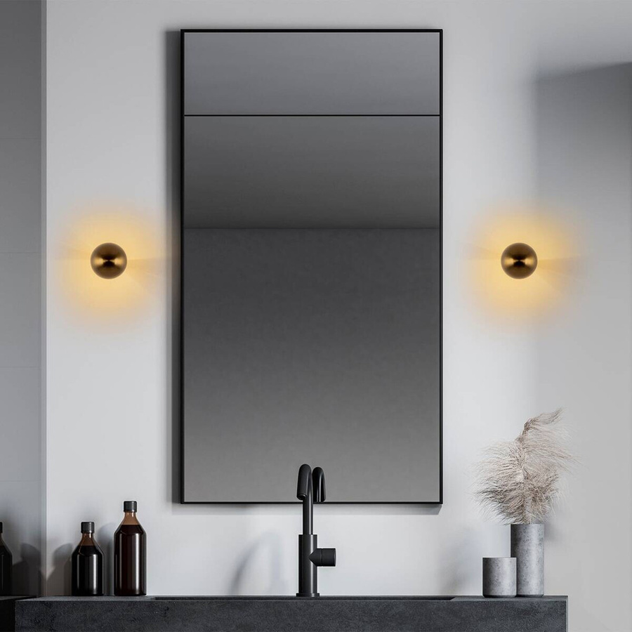 Opviq Wandleuchte Gold aus Metall mit G9 Fassung, B/H/T: 12 x 16 x 12 cm - Bild 2