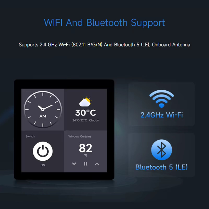 SHCHV ESP32-S3 Entwicklungsboard mit 4-Zoll-LCD-Display, 480 x 480 Auflösung, WiFi und Bluetooth, 32-Bit LX7 Dual-Core-Prozessor, kapazitiver Touch, Schwarz - Bild 4