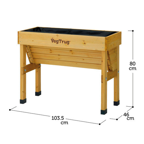 VegTrug Hochbeet Wallhugger aus Zedernholz in Natur, B: 103 cm, T: 46 cm, H: 80 cm - Bild 3