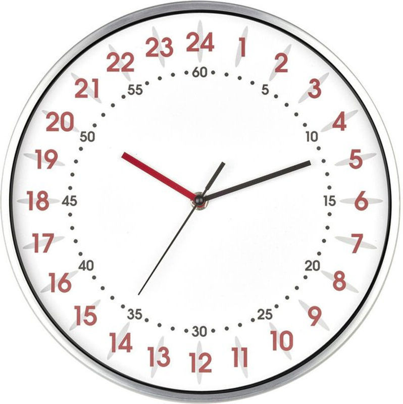 TFA Dostmann Quarz Wanduhr rund in Weiß aus Metall und Glas, Durchmesser: 30,4 cm, Tiefe: 4,8 cm - Bild 1