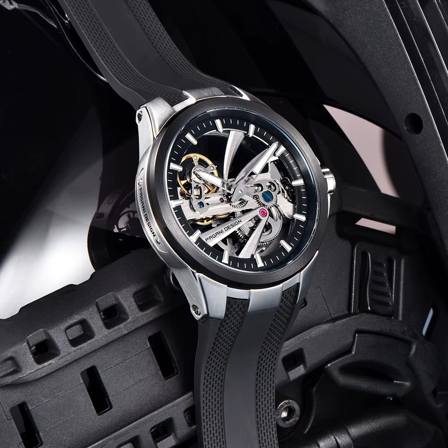 PAGANI DESIGN Armbanduhr, Automatik, Edelstahl, Silikon, Herren - Bild 5