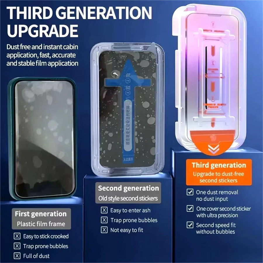 2 Stück Anti-Privacy Displayschutzfolie aus Glas für Apple iPhone 16 15 14 13 12 11 Pro Max Plus und iPhone X XR XS Max, transparent - Bild 4