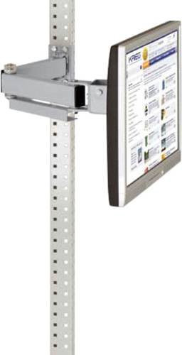 Manuflex ZB3639.9006 Monitorträger für UNIVERSAL und PROFI mit 500 mm Doppelgelenk und VESA-Adapter 100 mm in Alusilber - Bild 1