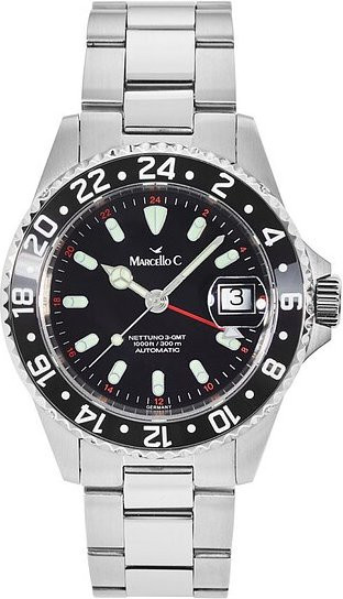 Marcello C. Armbanduhr, Automatik, Edelstahl, Keramik, Schwarz, 40 mm, Herren - Bild 1