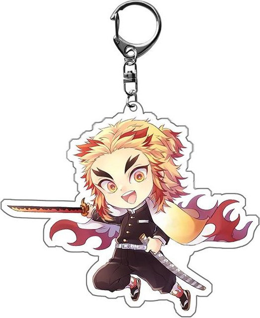 PRELEXT Schlüsselanhänger Ring, Anime Demon Slayer, Unisex, beige - Bild 1