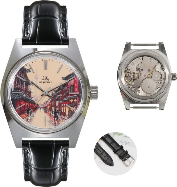 HEIMDALLR Armbanduhr, Handaufzug, Edelstahl, Emaille-Zifferblatt, Herren - Bild 1