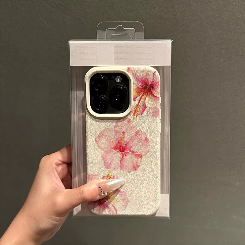Handyhülle mit fusianischem Blumenmuster für Apple iPhone 17, 16, 15 Pro, Pro Max und Plus in Beige und Multicolour - Bild 3
