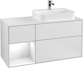 V&B Waschtischunterschrank Finion in Weiß lackiert, Breite: 120 cm, Tiefe: 50,1 cm, Höhe: 50,1 cm - Bild 1