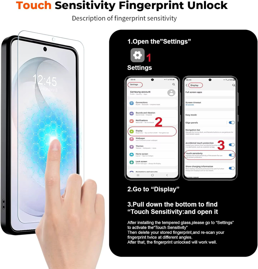 Magnetische Schutzhülle für Samsung Galaxy A57 A37 A17 A56 A36 A16 A55 mit Displayschutz in Transparent - Bild 3