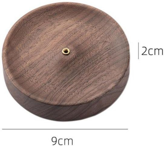 Tragbares Mini Weihrauch Räuchergefäß aus Holz für Tee Zeremonie und Aromatherapie von Yiran Furniture in Grau - Bild 1