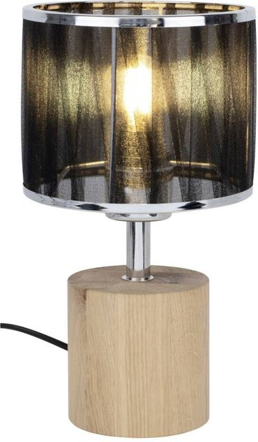 Spot Light Tischleuchte Margo in Schwarz und Eiche mit Textil und Metall, H: 27 cm, B: 15 cm - Bild 1